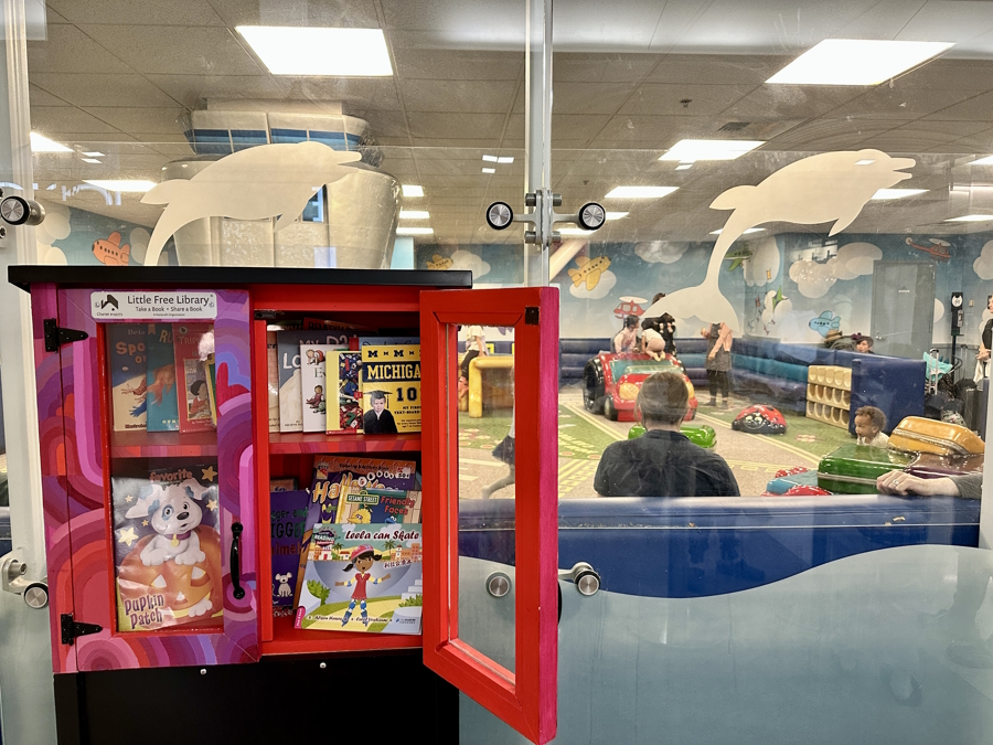 A Little Free Library and Play Area A1 are great things to do with kids at SEA airport