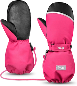 pink waterproof snow mittens best snow gear