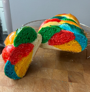 Rainbow challah