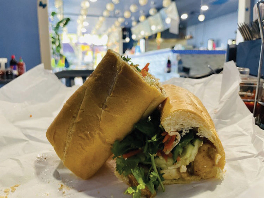 a sandwich at Queen CàPhê on Upper Queen Anne