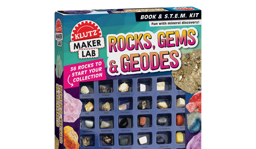 geode kit full of colorful rocks