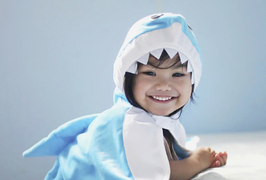 shark cape towel for kids