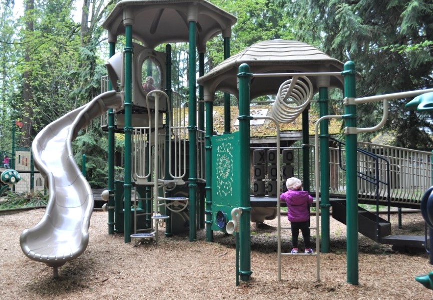 Deane's Children's dragon park Mercer Island playground best Seattle parks for rainy days play