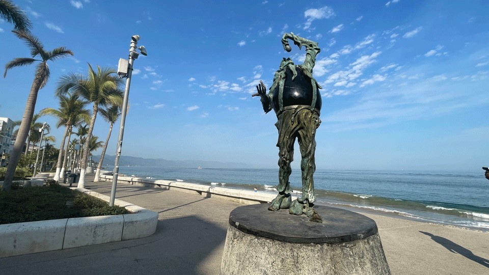 The Stone Eater along Puerto Vallarta's malecon