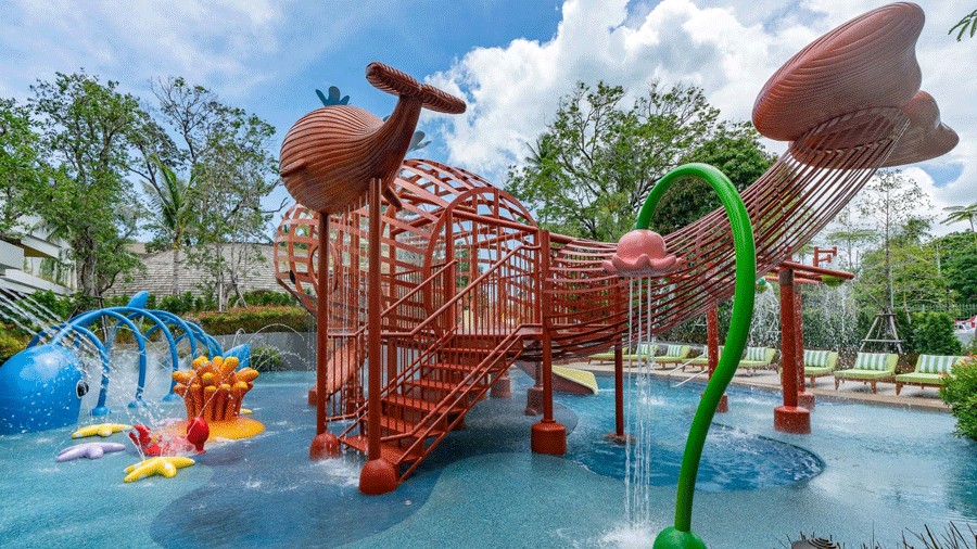 splash park at the Holiday Inn Resort in Samui