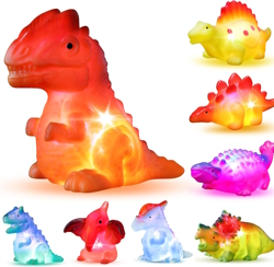 Light up dino toys bath tub fun