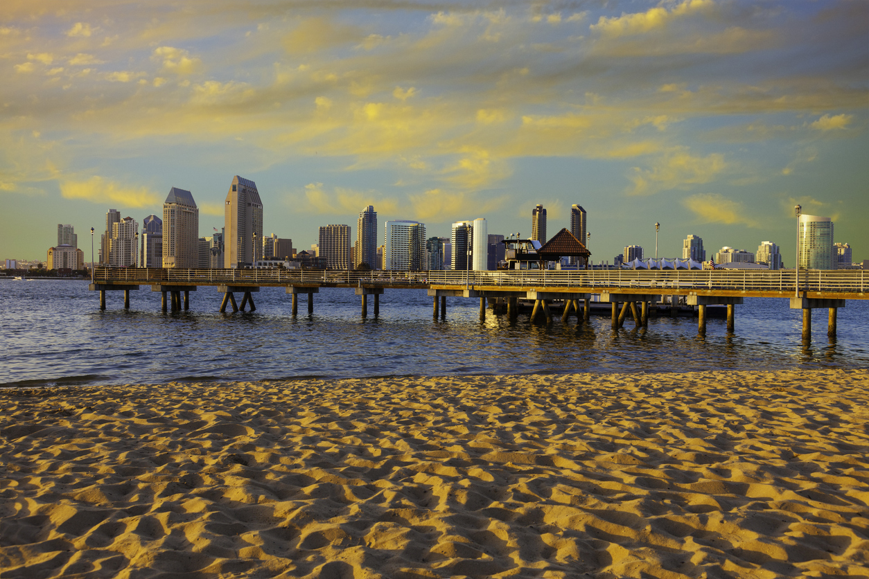 View of skyline of San Diego best things to do in San Diego with kids off season any season