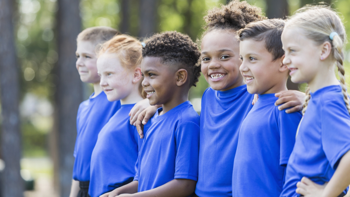 kids at a spring break camp having fun