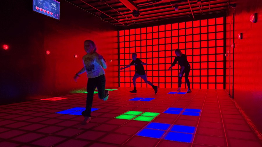 interactive pixel room at C.H.E Arcade