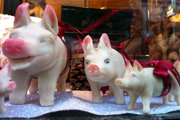 Pork and candy pigs