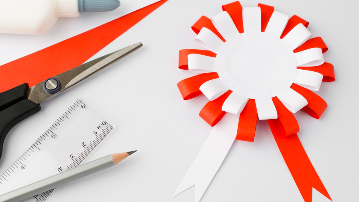 Homemade Valentine's day award ribbon