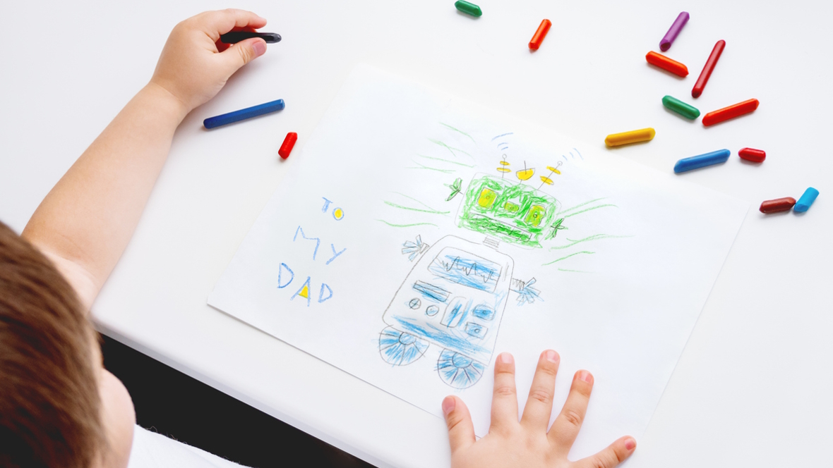 Robot drawing by a child