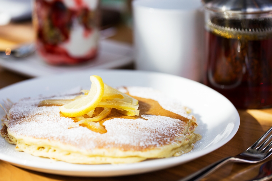 A stack of ricotta pancakes is a great dairy breakfast idea