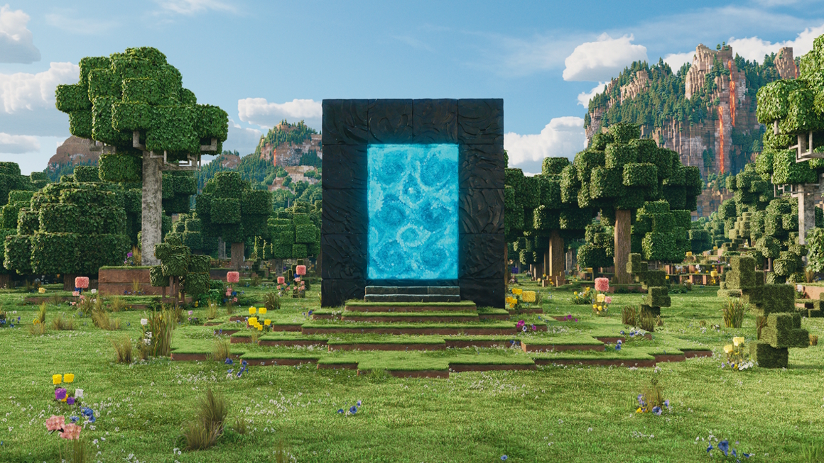 the portal in A Minecraft Movie