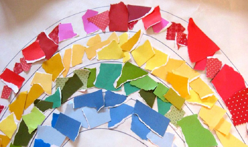 Scrap paper rainbow