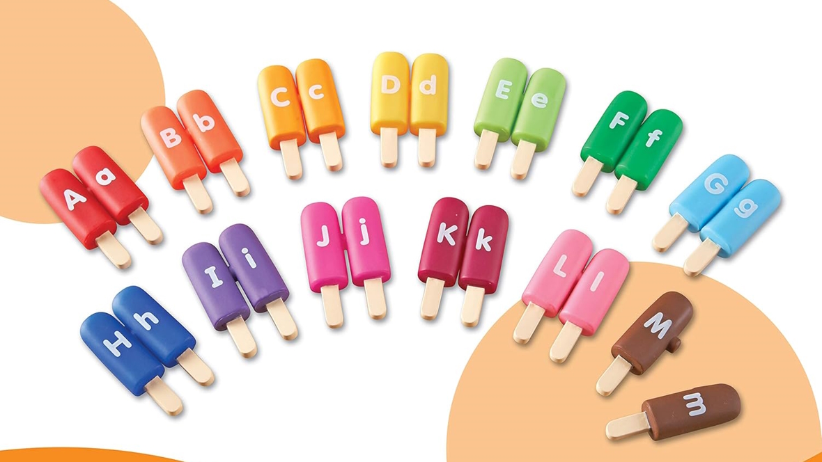 Alpha Pops from the Learning Resources store are a great educational toy for preschoolers