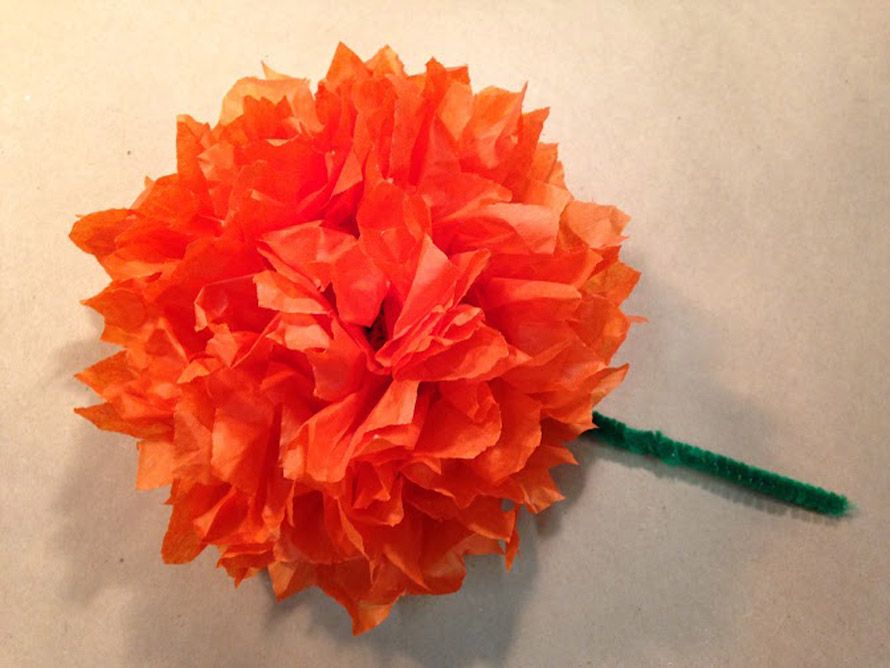 marigolds paper flower craft