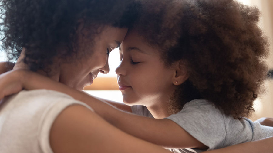 Mom and daughter co-regulating emotions