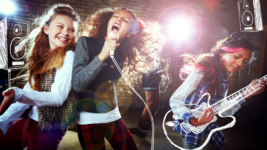 Girls with an April birthday in a rock band