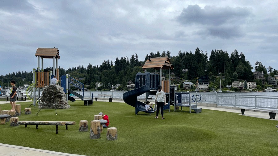 playground at meydenbauer bay park in bellevue