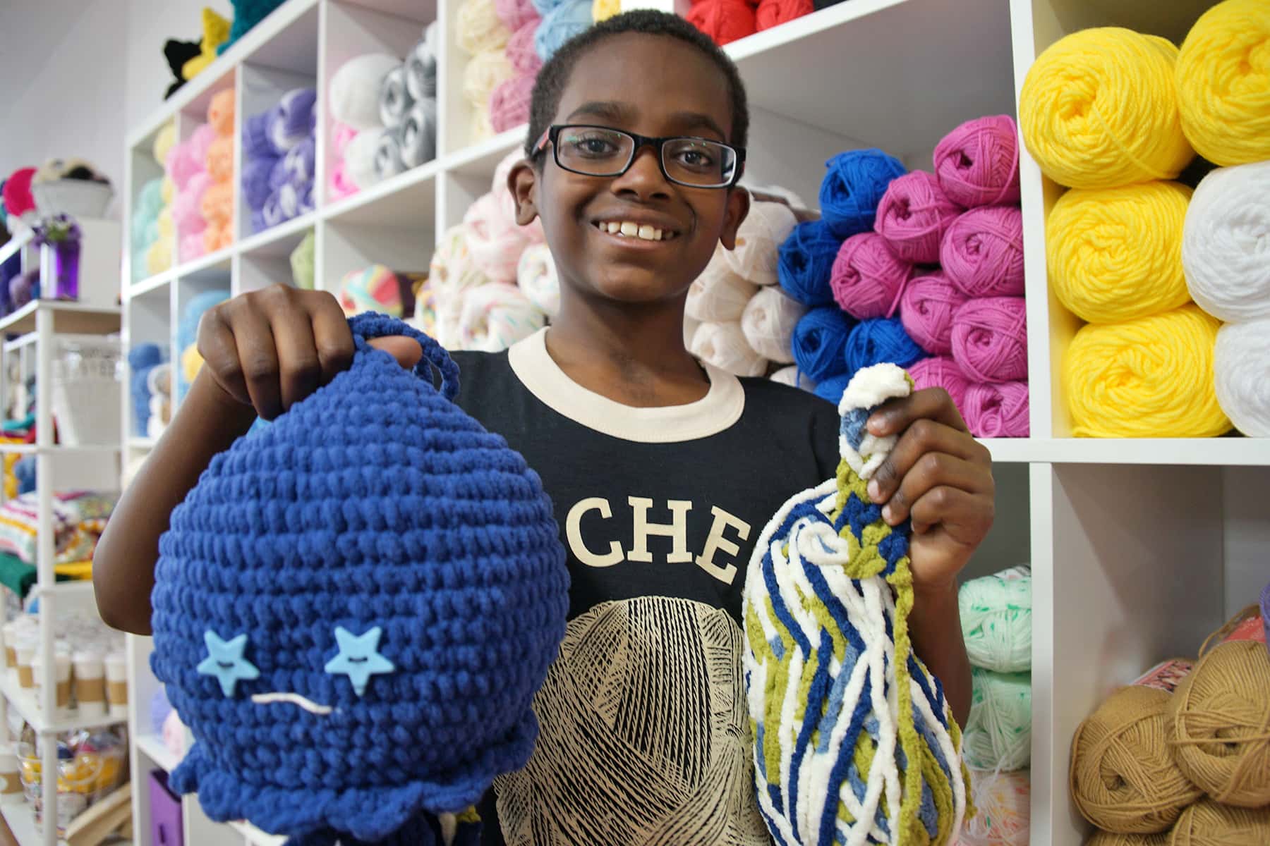Jonah Larson crochet tutorials on YouTube