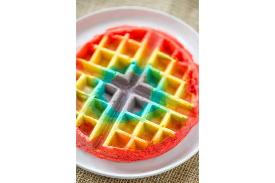 belgian rainbow waffles