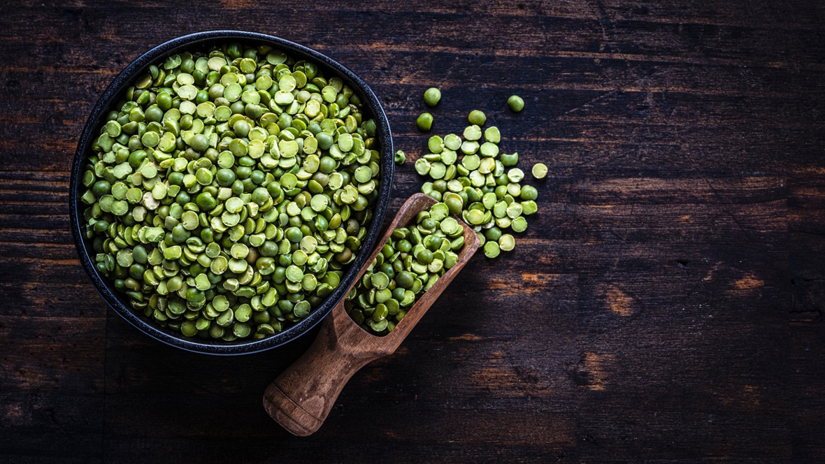 split peas to use for a St. Patrick's Day craft