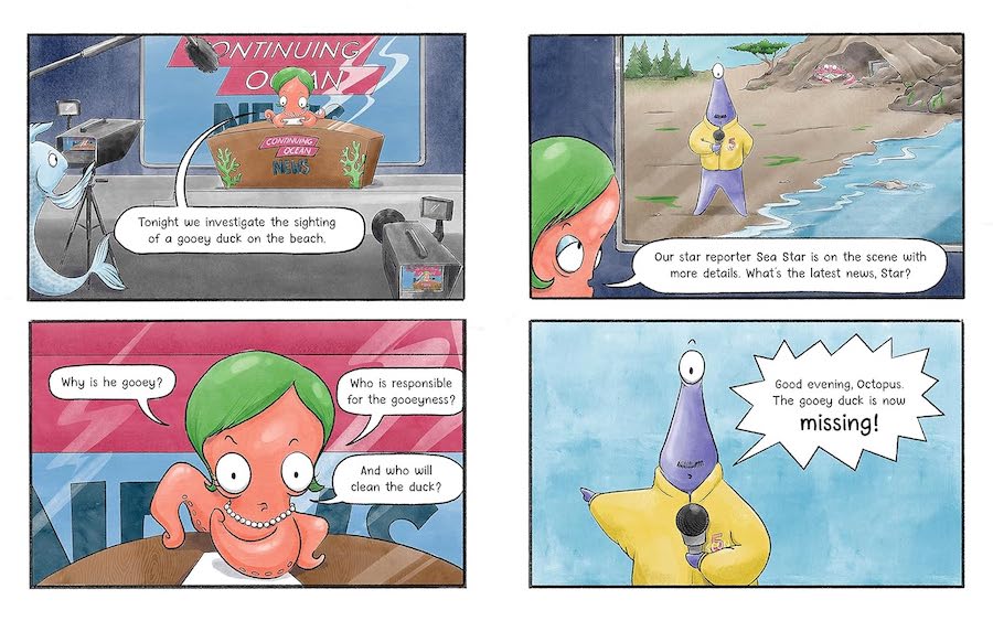 funny panels from the kids book 'A Geoduck is Not a Duck