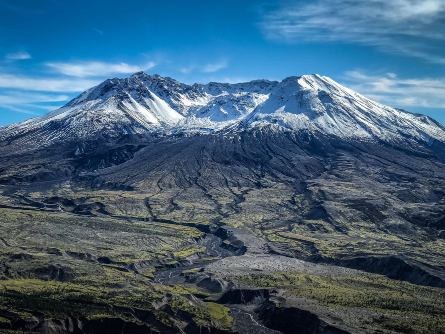 Snow covered Mt. Saint Helens