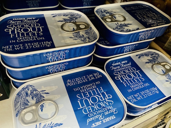 canned trout from Trader Joe's perfect for picnics