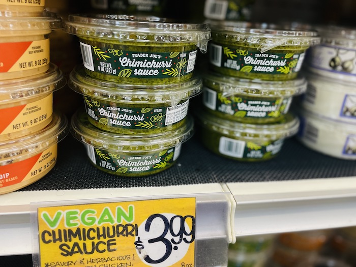 Trader Joe's chimichurri sauce, great for chicken