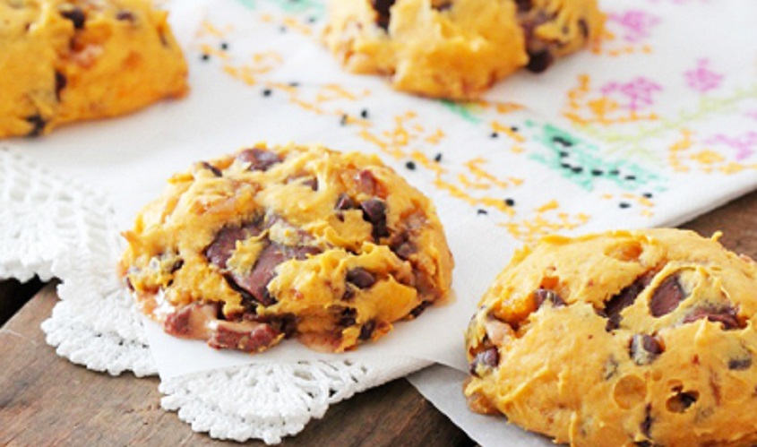 Pumpkin toffee chip and Rolo chunk cookies