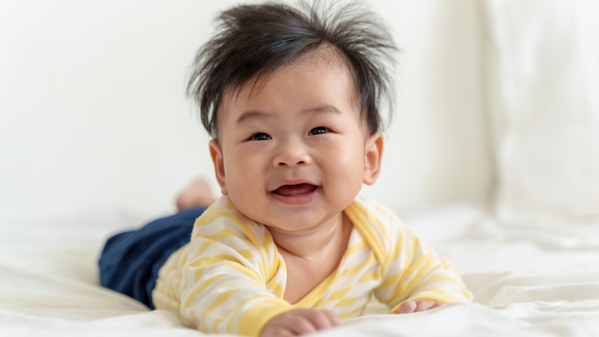 cute baby smiling