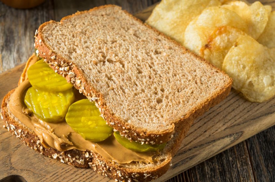 peanut butter and pickle sandwich