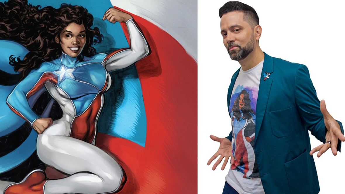 La Borinqueña and writer and artist Edgardo Miranda-Rodriguez