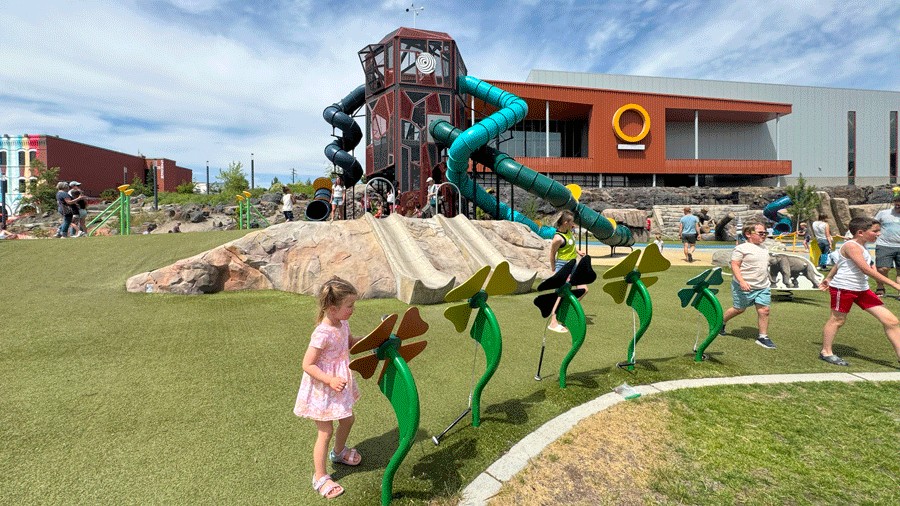 kids playing at riverfront park in spokane