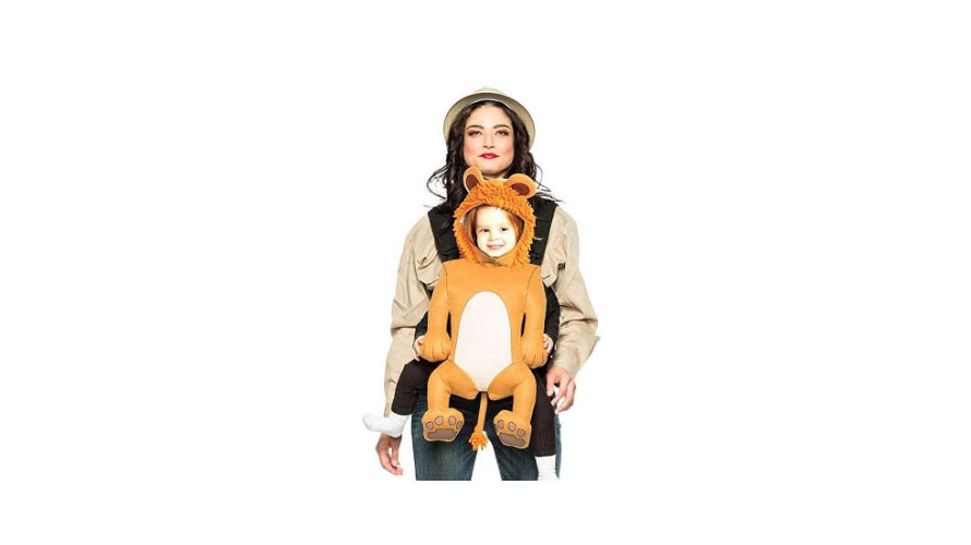 lion safari costume for mom and baby