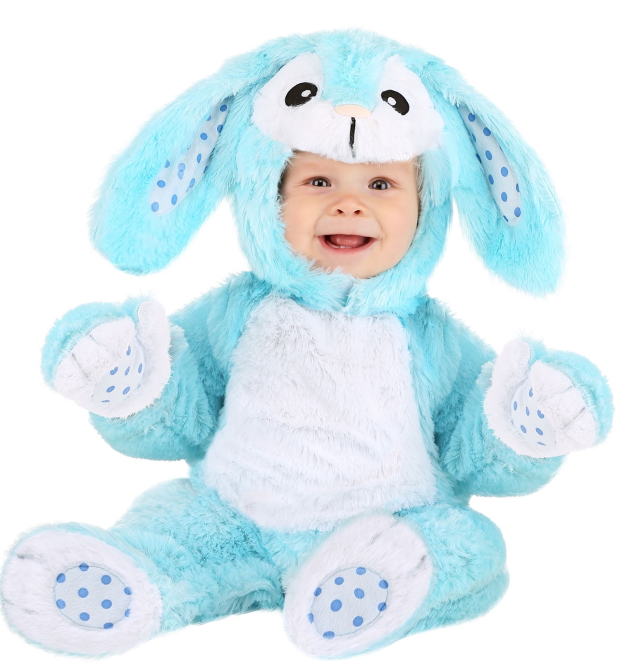 Baby wearing a bunny costume