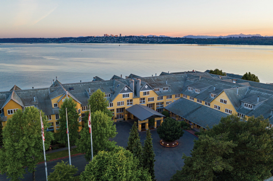 Arial shot of the Semiahmoo resort