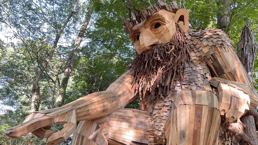 Oscar the Bird King is a giant Dambo troll on Vashon Island