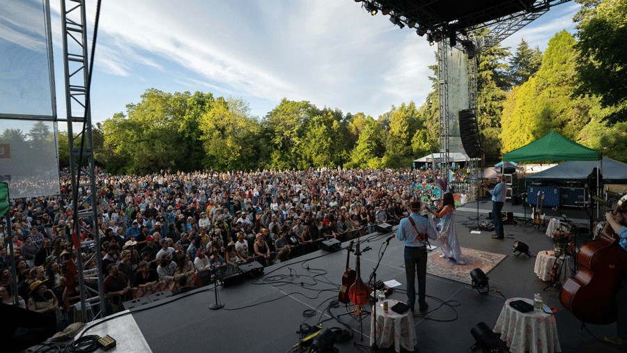 crowd at a ZooTunes concert in Seattle, a family-friendly music event