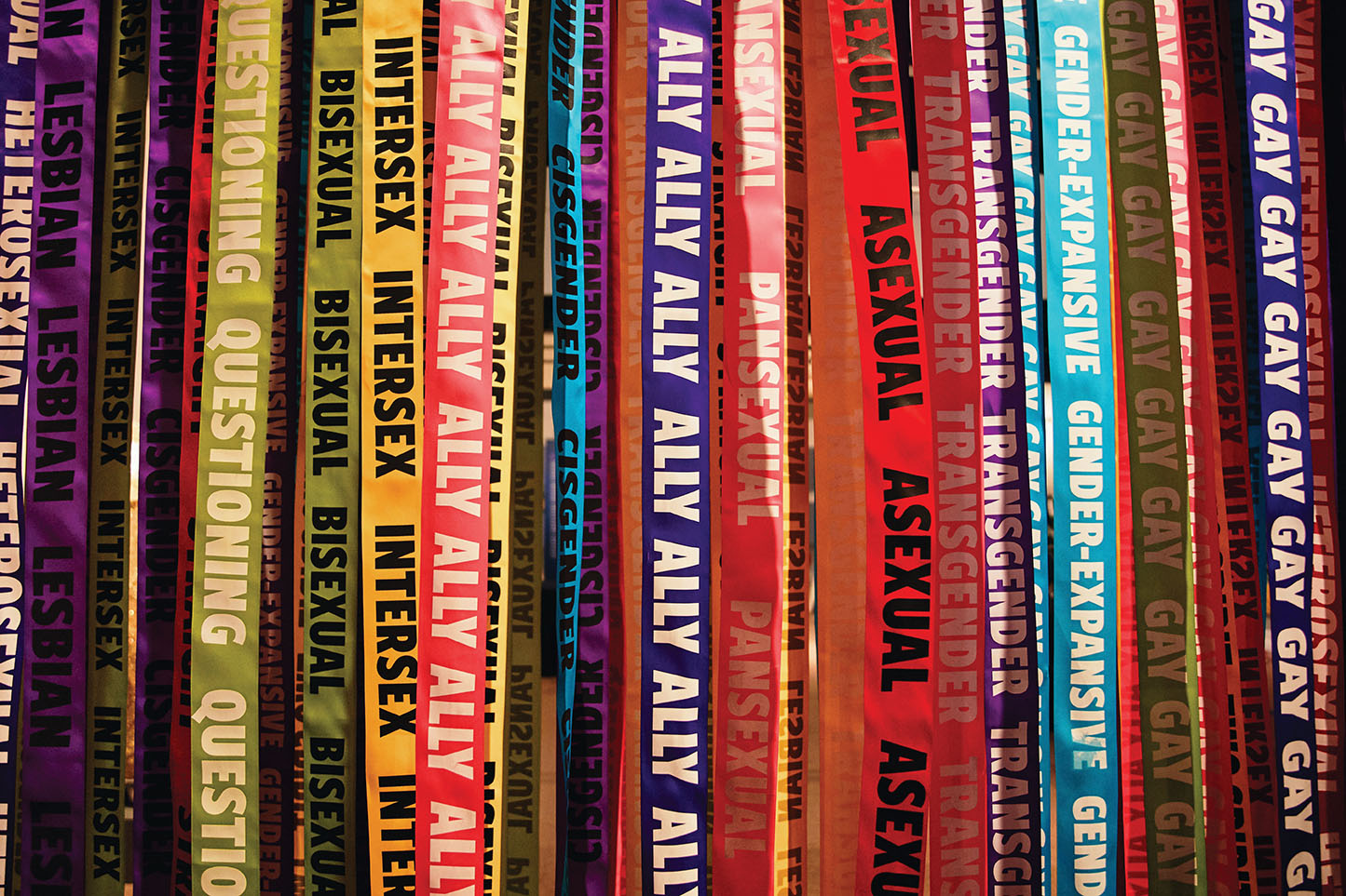 Spines of censored books
