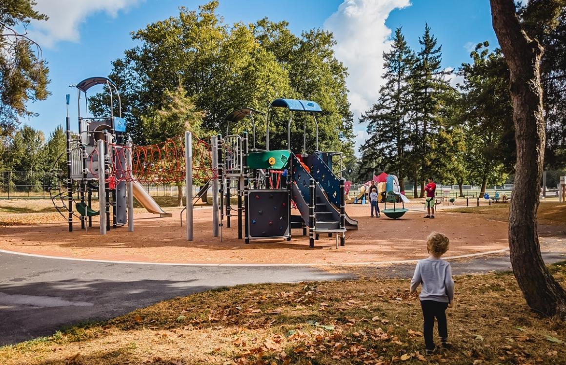 Play area at Marymoor Park one of the Seattle area’s largest parks