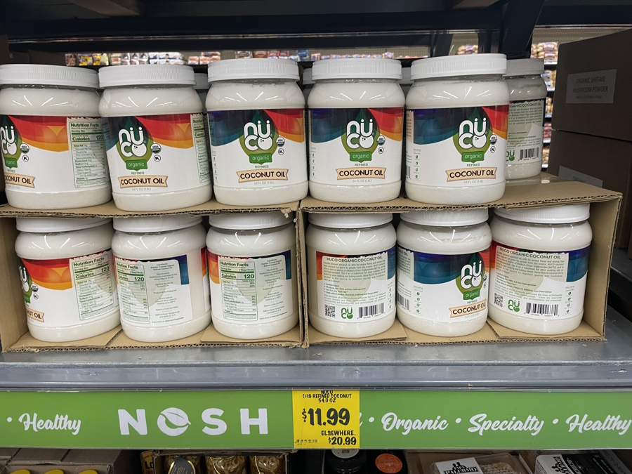 Coconut oil at Grocery outlet