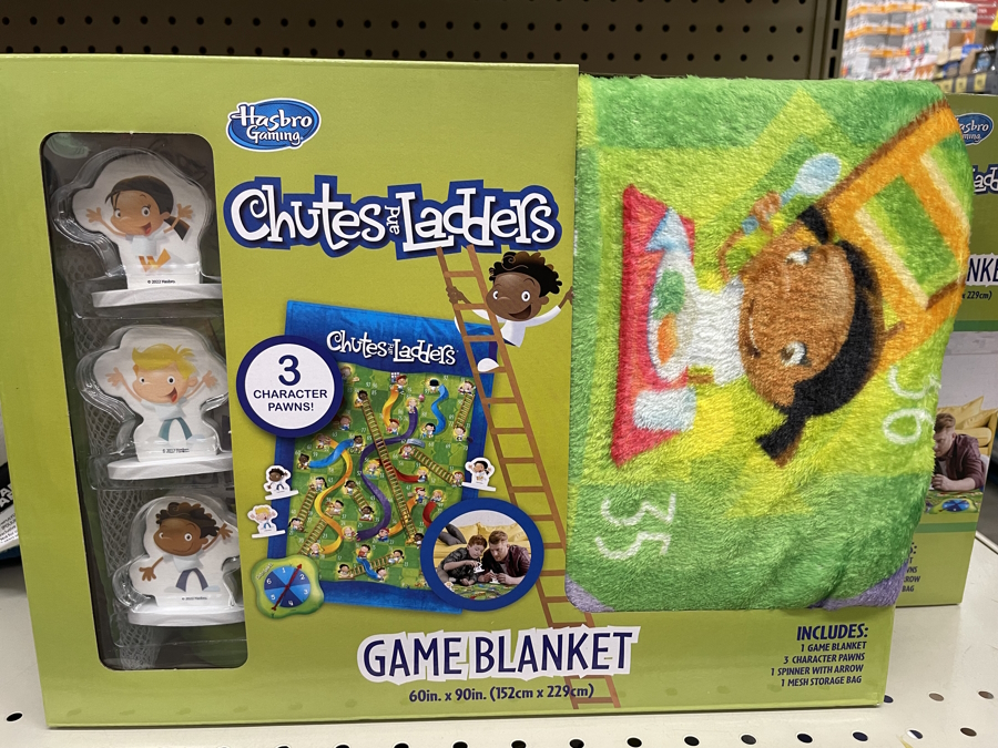Blanket board game at Grocery Outlet