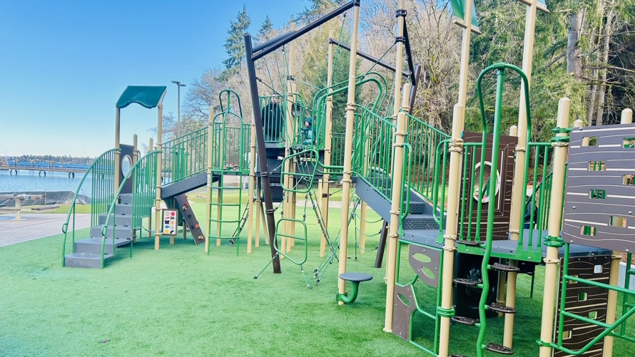 Dockton playground climbing structure