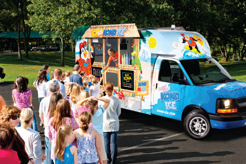 Kona Ice food truck serves guests at Birch Bay State Park near Blaine new food vendors in select Washington State Parks for summer