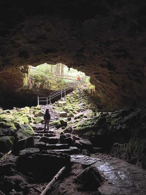 The entrance to Ape Cave