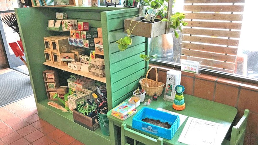 kids activity corner at West Seattle Nursery