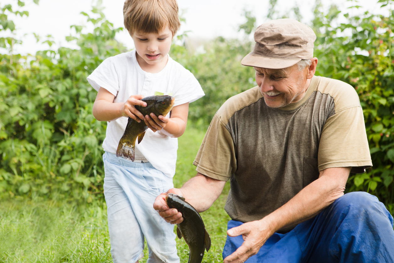 boy and grandpa fishing where to fish around seattle tacoma bellevue with kids